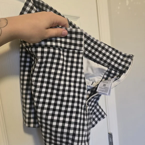 GAP Gingham Black and White High Waist Shorts Size 6 - Picture 3 of 3